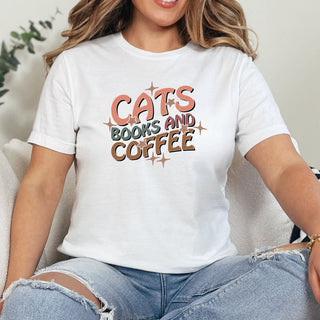 Cats, Books, Coffee Jersey T Shirt