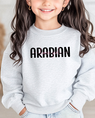 Arabian Horse Girl Youth Crewneck Sweatshirt
