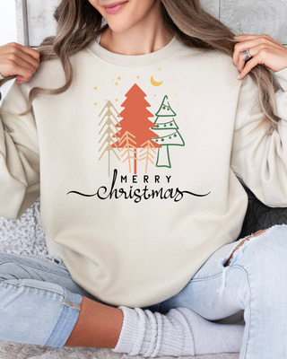 Merry Christmas Trees Unisex Graphic Sweatshirt