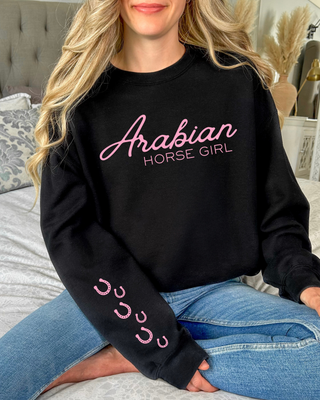 Arabian Horse Girl Unisex Sweatshirt Sleeve Print