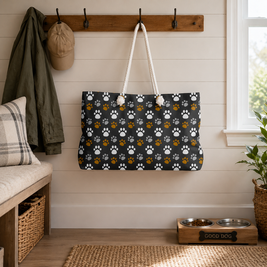 Kitty Print Weekender Bag