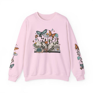 Books & Butterflies Crewneck Sweatshirt - Sleeves