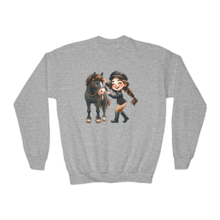 Horse Girl Youth Crewneck Sweatshirt