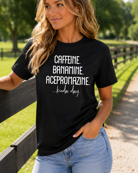 Caffeine Banamine Acepromazine Graphic T-Shirt