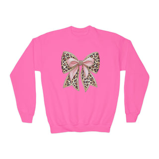 Animal Print Crochet Youth Crewneck Sweatshirt