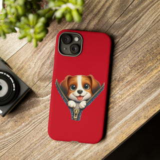 iPhone Tough Cases - Dog Zipper