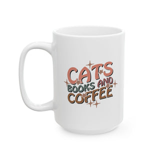 Cats, Books & Coffee Ceramic Mug