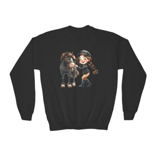 Horse Girl Youth Crewneck Sweatshirt