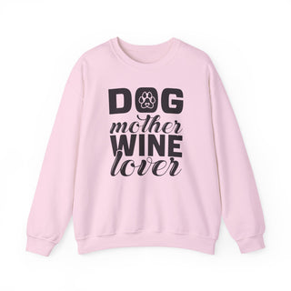 Dog Mother Wine Lover Graphic Sweatshirt