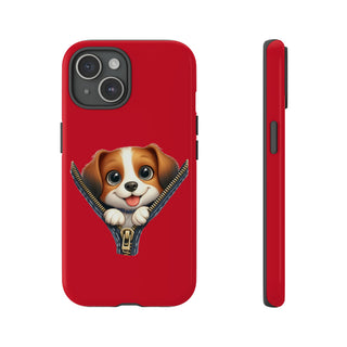iPhone Tough Cases - Dog Zipper