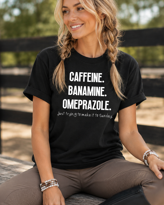 Caffeine Banamine Omeprazole Graphic T-Shirt