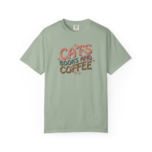 Cats, Books, Coffee Graphic T Shirt