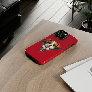 iPhone Tough Cases - Dog Zipper