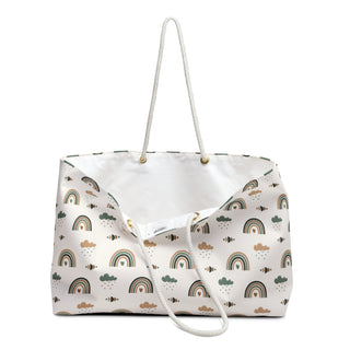 Boho Green Rainbow Weekender Bag