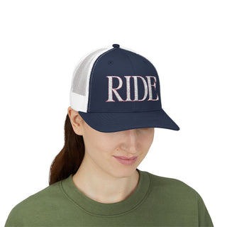 RIDE Pink Snapback Trucker Cap