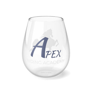 Apex Riding Academy Stemless Wine Glass, 11.75oz