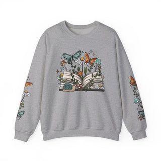 Books & Butterflies Crewneck Sweatshirt - Sleeves