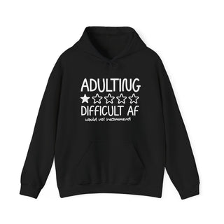 Adulting AF Graphic Hooded Sweatshirt