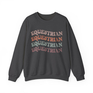 Equestrian Wave Graphic Crewneck Sweatshirt