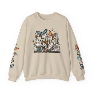 Books & Butterflies Crewneck Sweatshirt - Sleeves