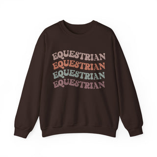 Equestrian Wave Graphic Crewneck Sweatshirt