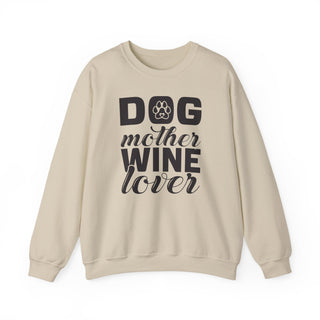 Dog Mother Wine Lover Graphic Sweatshirt