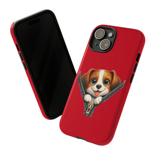iPhone Tough Cases - Dog Zipper