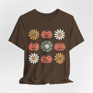 Pumpkin Daisy Fall Jersey T Shirt