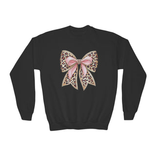 Animal Print Crochet Youth Crewneck Sweatshirt