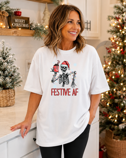 Festive AF Graphic T Shirt