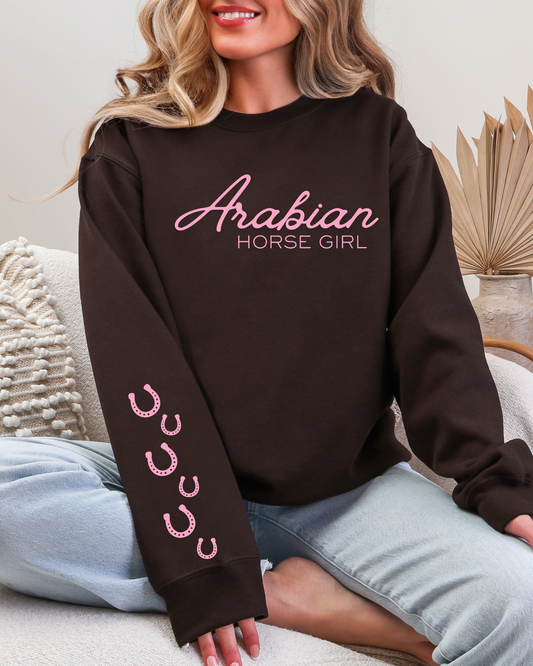 Arabian Horse Girl Graphic Sweatshirt - Sleeve