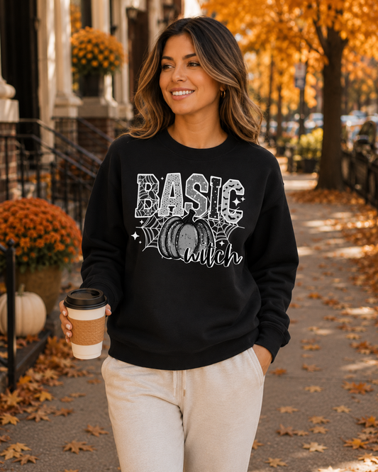 Basic Witch Graphic Sweatshirt