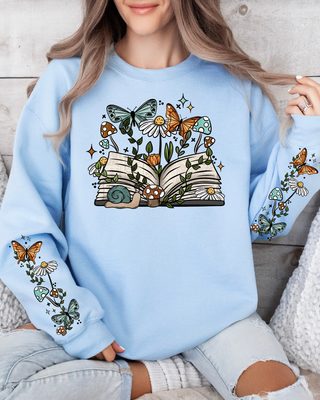 Books & Butterflies Sweatshirt - Sleeves