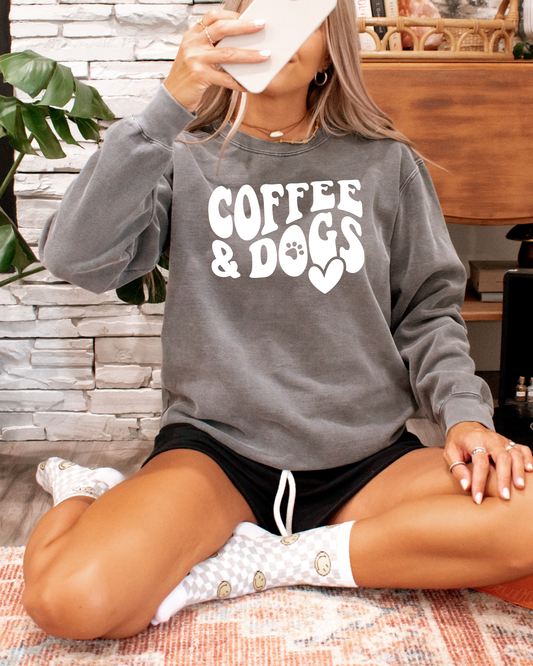 Coffee & Dogs Graphic Sweatshirt