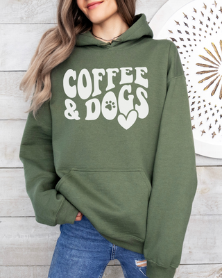 Coffee Dogs Graphic Hooded Sweatshirt