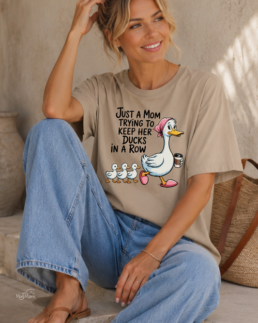 Just a Mom Ducks Graphic T-Shirt