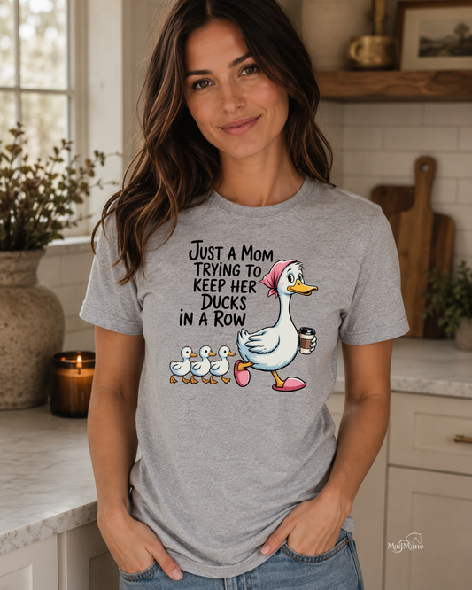 Just a Mom Ducks Graphic T-Shirt