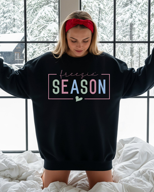 Freezin Season Graphic Crewneck Sweatshirt