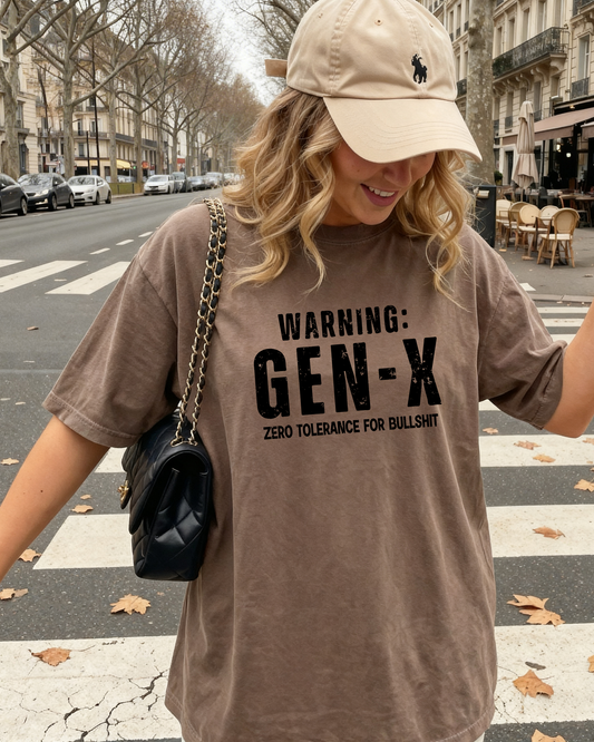 Warning Gen X Graphic T Shirt