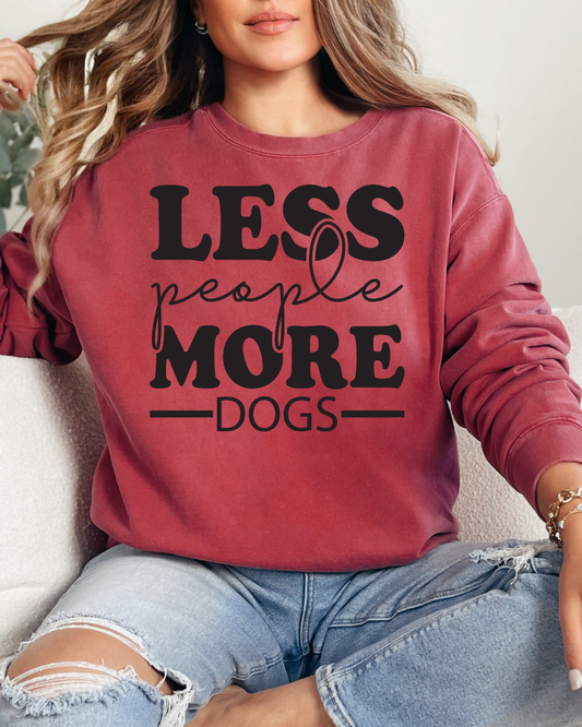 Less People More Dogs Graphic Sweatshirt