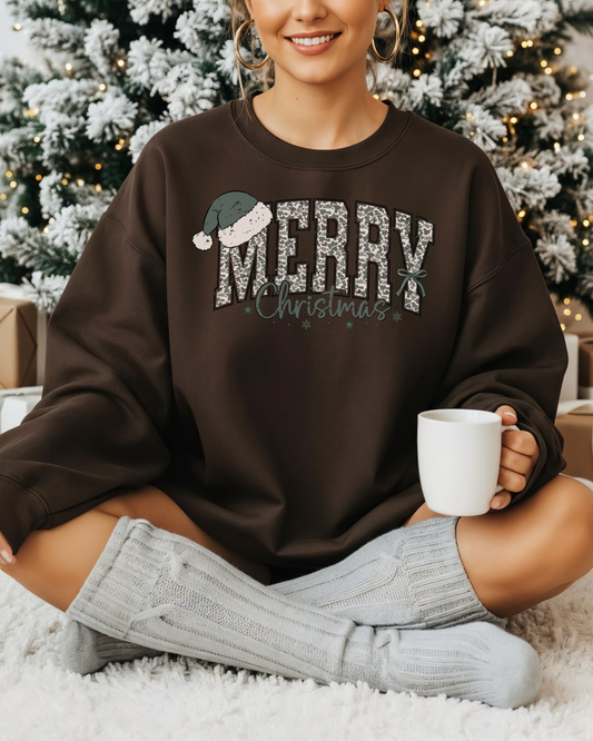Merry Christmas Camo Graphic Sweatshirt