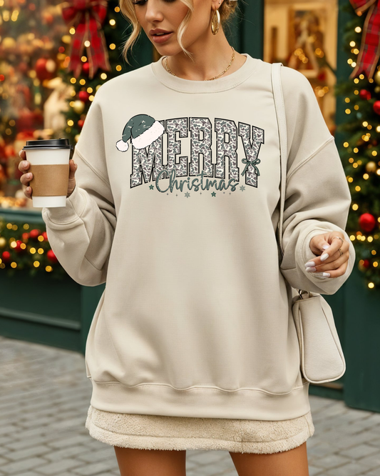 Merry Christmas Camo Graphic Sweatshirt