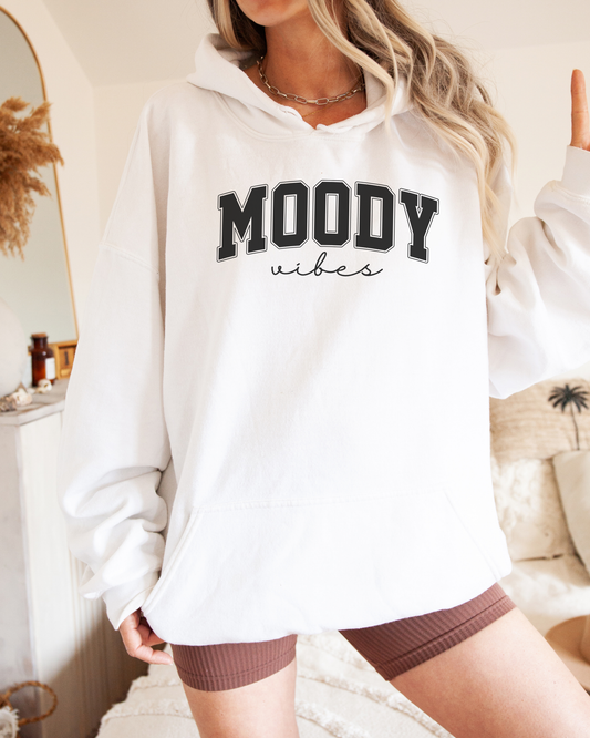 Moody Vibes Graphic Hooded Sweatshirt