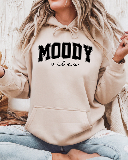 Moody Vibes Graphic Hooded Sweatshirt