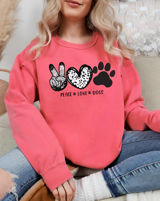 Peace Love Dogs Graphic Sweatshirt