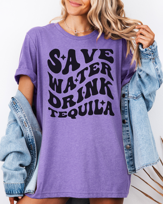 Save Water Tequila Graphic T-Shirt