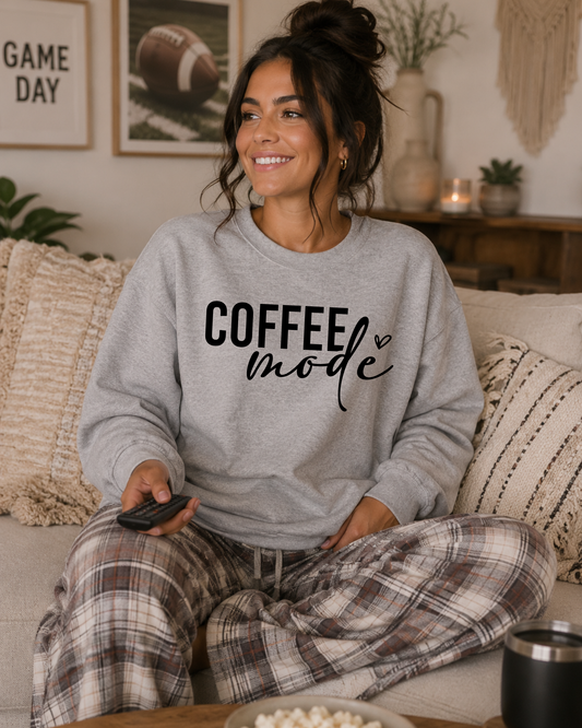 Coffee Mode Graphic Sweatshirt