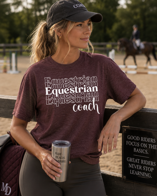Equestrian Coach Graphic T Shirt