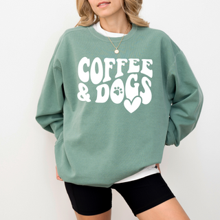 Coffee & Dogs Unisex Comfort Colors Sweatshirt