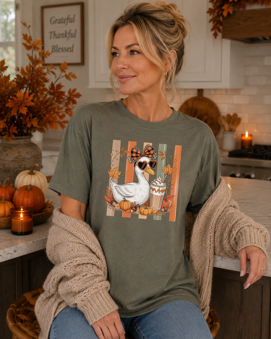 Duck & Coffee Graphic T-Shirt